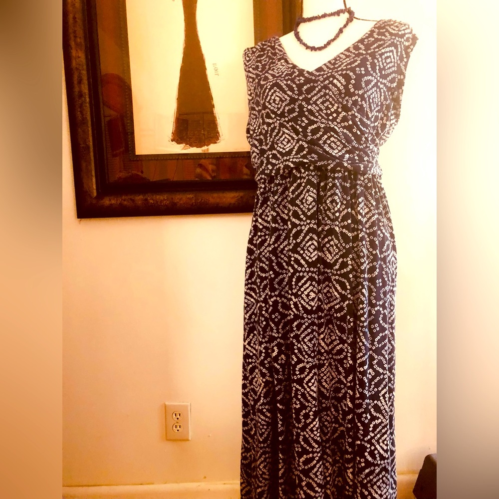 Blue and white dress 👗